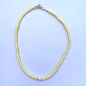 🌻 Yellow Handmade Freshwater Pearl Beaded Summer Choker